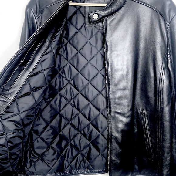 [Andrew Marc] Men’s Black Leather Jacket - Picture 3 of 6